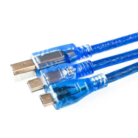 30cm USB Cable for Uno r3 For Nano/MEGA 2560 Leonardo/Pro micro/DUE Blue Quality A type USB/Mini USB/Micro USB 0.3m for Arduino