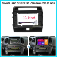 10.1 inch android 2din Car Radio Frame For Toyota Land Cruiser 200 LC200 2006-2015 Stereo Dashboard Kit Face Plate