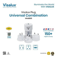 Visalux Kombinasi Universal White - Colokan Internasional VKA8931
