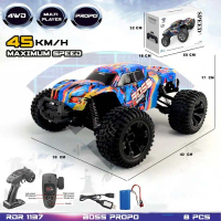 RDR1137 RC Boss Propo Ultimate 4x4 Offroad Buggy Rock Crawler Drift Jeep Mainan Anak Mobil Remote Co