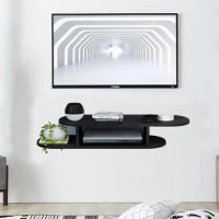 BiJun Floating TV Shelf Entertainment Center Wall Mounted Media Console, Router DVD Stand, Console Streaming Media Equipment