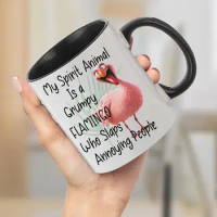 11oz Cute Flamingo Ceramic Mug, Creative Coffee Mug With Gift Box, Great Gift For Mom, Friends