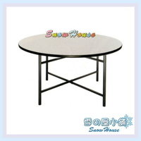 ╭☆雪之屋居家生活館☆╯R616-05 4尺圓鐵腳餐桌(白碎石/十字腳)