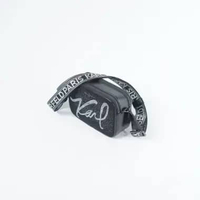 Tas KARL LAGERFELD SIGNATURE RHINESTONE WHITE BLACK CAMERA BAG 100% ORIGINAL 21X7X14CM