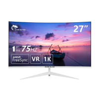 27 inch Curved 75Hz Monitor Gaming Game Competition 23.8" MVA Computer Display Screen HDMI/VGA