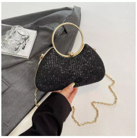 Vedlyn Vedlyn Mirella Tas Pesta Wanita Clutch Brokat Stylish – Black