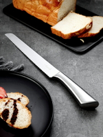 家用切面包刀切片刀烘焙吐司刀不銹鋼蛋糕鋸刀專用土司鋸齒刀工具