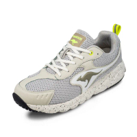 【KangaROOS 美國袋鼠鞋】男鞋 VALLEY 透氣吸濕 緩震機能 慢跑鞋(灰-KM21438)