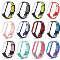 Fashion Breathable Silicone tpu Wrist strap for Xiaomi Mi Band 3 4 5 6 7 Smart Watch Replacement Bracelet Strap Accessories