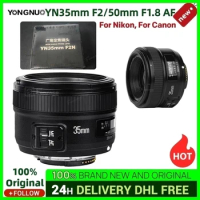 YONGNUO YN35mm 35mm F2 50mm Lens YN50mm F1.8 Camera Lens Focus Large Aperture for Nikon Z F2Z Canon EOS 600D 60D 5DII 5D 500D