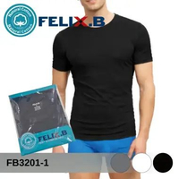 Felix.B Soft Cotton Round Neck Tubular FB3201-1 Kaos Oblong Pria HITAM XL