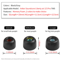 4Pcs Memory Foam Ear Tips for Anker Soundcore Liberty Air 2/3 Pro TWS Eartips for Air 3 Pro Earphone Tips Anti-drop Noise Reduce