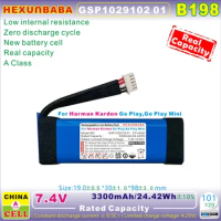 [B198] 7.4V 3300mAh 24.24Wh Li-Ion Battery for Harman Kardon Go Play,Go + Play,Go Play Mini Speaker,GSP1029102 01 CP-HK06