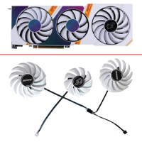 NEW 3PCS 88MM 75MM 4PIN DC 12V Cooling Fan iGame RTX 3060 GPU FANS For Colorful iGame GeForce RTX 3080 3070 3060 Ti White Fan