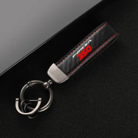 Leather Motorcycles keychain horseshoe buckle jewelry key chain for HONDA FORZA350 NSS350 2018-2022 accessories WITH LOGO