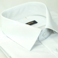 【金安德森】白色斜紋窄版長袖襯衫
