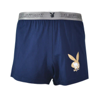 【PLAYBOY】2件組純棉燙金兔頭針織平口褲(吸濕排汗-男內褲)