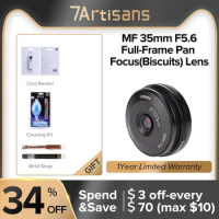 7artisans 35mm F5.6 Full Frame Manual Ultra-Thin Pancake Lens for Leica L Leica M M10 Sony E A7S A6000 Nikon Z50 Cameras Lenses
