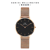 Daniel Wellington DW 手錶 Petite Melrose 32mm玫瑰金米蘭金屬錶 DW00100161