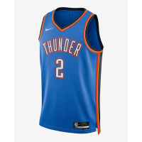 NIKE NBA 耐吉 雷霆隊 速乾 球衣-藍色 OKC MNK DF SWGMN JSY ICN 22-DN2016403
