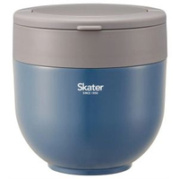 日本Skater 可摺疊手柄 大保溫燜燒杯 保溫飯盒 保溫湯壺 飯壺 1250ml (NAVY) 平行進口