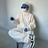 【巴黎精品】針織外套長袖毛衣-加厚保暖翻領排扣男外套2色a1io39