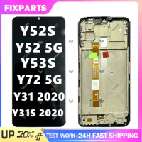 6.58”Tested For Vivo Y52s Y53s Y312020 Y52 5G Y31s LCD Display Touch Screen Digitizer Replacement For Vivo Y72 5G LCD Display