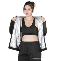 Sauna Suit Women Plus Size Gym Clothing Sets for Sweating Weight Loss Female Sports Active Wear Slimming Tracksuit Women