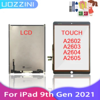 10.2'' For iPad 9 10.2 2021 9th Gen A2602 A2603 A2604 A2605 LCD Touch Screen Glass Display Panel Replacement Parts LCD Tested