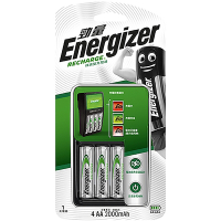 【Energizer勁量】CHVCM4經濟型 充電器 附3號4顆2000mAh充電電池(即買即用 鎳氫電池 電池充電器)