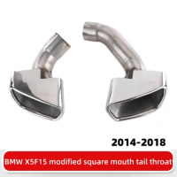 Exhaust Tip For BMW X5 F15 28i 30i 2014-2018 Stainless Steel Square Muffler Tip Car Exhaust Pipe X series Tailpipe