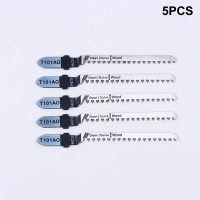 5Pcs T101AOL T101AO Jig Saw Blades Set 20 Tpi, T-Shank, untuk pemotongan ketepatan dan tepi kayu ber
