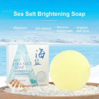 Natural Rice Handmade Soap Face Cleansing Goat Milk Sea Salt Mite Removal Soap Moisturizer Whitening Brightening Body Bath Soap