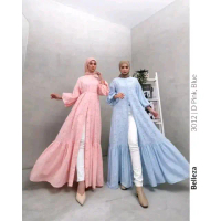 Belleza Dress - dress viral terkini - dress simple elegan - ootd muslimah - dress kondangan- gaun pe