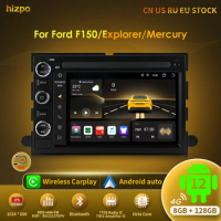 Hizpo Android 12 2 Din GPS Multimedia Player For Ford 500 F150 Explorer Edge Escape Sport Lincoln Expedition Mustang Car Radio