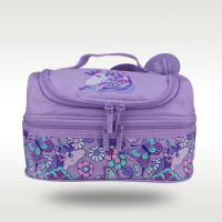 Australia smiggle original children's lunch bag girls fruit bags purple butterfly unicorn handbag cool kawaii 9 inches