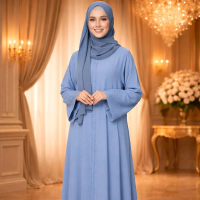 Abaya Gamis Azizah Sabrina anti UV Premium elegan manik manik modern Muslim Wanita Lebaran Syari