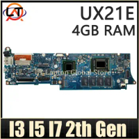 UX21 Notebook Mainboard For ASUS Zenbook UX21E Laptop Motherboard I3 I5 I7 2th Gen CPU 4GB/RAM