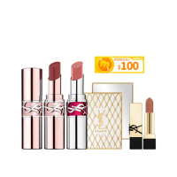 【YSL】官方直營 情挑誘光水嫩唇彩2入組(潤唇膏+蜜唇膏)