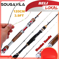 HAPPY MANCING Sougayilang 120cm/3.6ft  Joran Pncing 12-25lb Serat Carbon 2 Bagian Memancing Udang Jo