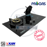 Kompor Gas 2 Tungku Kompor Tanam kaca Progas Elegant 1
