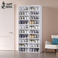 【ANTBOX 螞蟻盒子】免安裝折疊式鞋櫃20格(無色款) (H014347313)