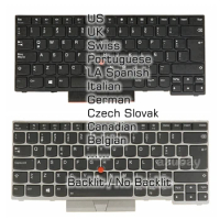 US Italian LA Spanish Canadian Keyboard For Lenovo Thinkpad L380 / Yoga, L390 / Yoga, T480s T490 T495 P43s, Backlit / No