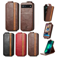 For Google pixel 8 Pro Flip Vertical Leather Case Retro Book Card Holder Cover For Google pixel 8 7a 7 6 5 4A PRO XL Phone Bags