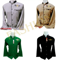 Jasko Bordir Logo NU Lengan Panjang Bahan High Twis S M L XL XXL