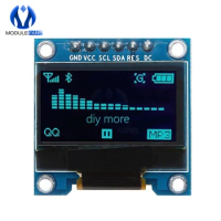6Pins 0.96 Inch SPI I2C OLED Digital Display 12864 SPI interface Blue LCD Display Module DIY For Arduino 51 SMT32 I/O