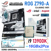 New LGA 1700 Motherboard Kit ASUS ROG STRIX Z790-A GAMING WIFI Desktop Mainboard With Intel Core i9 13900K Asgard 6800MHz 32GB