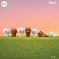 【Beast Kingdom 野獸國】LINE FRIENDS meets URDU BROWN植絨系列 盲盒套組 6入