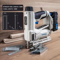 2 in 1 Cordless Electric Nail Gun Lithium Battery Charging Mode Dual-use Nail Gun for Upholstery Carpentry