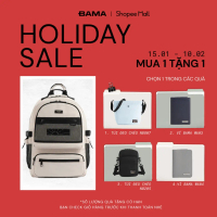 [MUA 1 TẶNG 1] Balo nam nữ đi học đi làm BAMA Mesh Fabric Backpack MF102 chống nước nhiều ngăn lapto